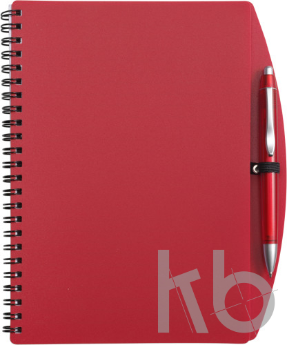 PP notebook with ballpen
