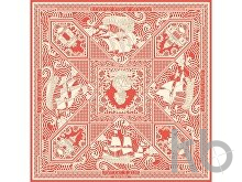 Платок «Русская резьба по кости»