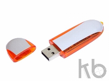 USB 2.0- флешка промо на 16 Гб овальной формы