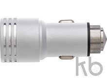 Stainless steel 2-in-1 car adapter