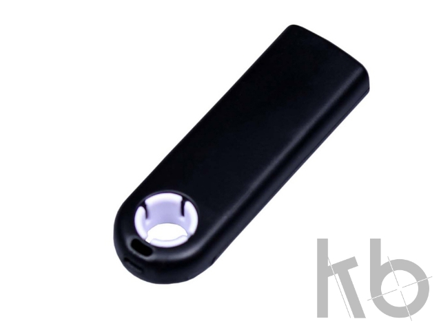 USB 2.0- флешка промо на 4 Гб прямоугольной формы, выдвижной механизм