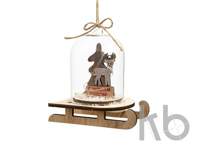 Новогоднее украшение «Олень в колбе»