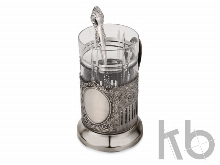 Подстаканник с хрустальным стаканом