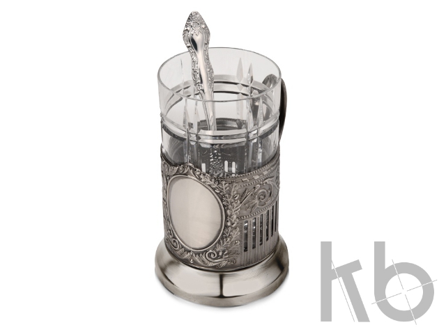 Подстаканник с хрустальным стаканом