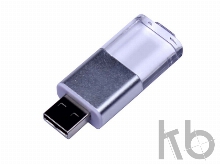 USB 2.0- флешка промо на 16 Гб прямоугольной формы, выдвижной механизм