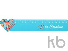 15 cm ruler, heart
