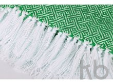 Плед акриловый с белой бахромой «Tassel»