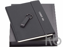 Набор: блокнот А5, брелок с USB-флешкой на 16 Гб