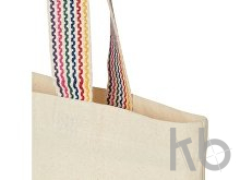 Эко-сумка «Rainbow» из переработанного хлопка с передним карманом