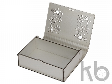 Деревянная коробка с резной крышкой «Книга», М