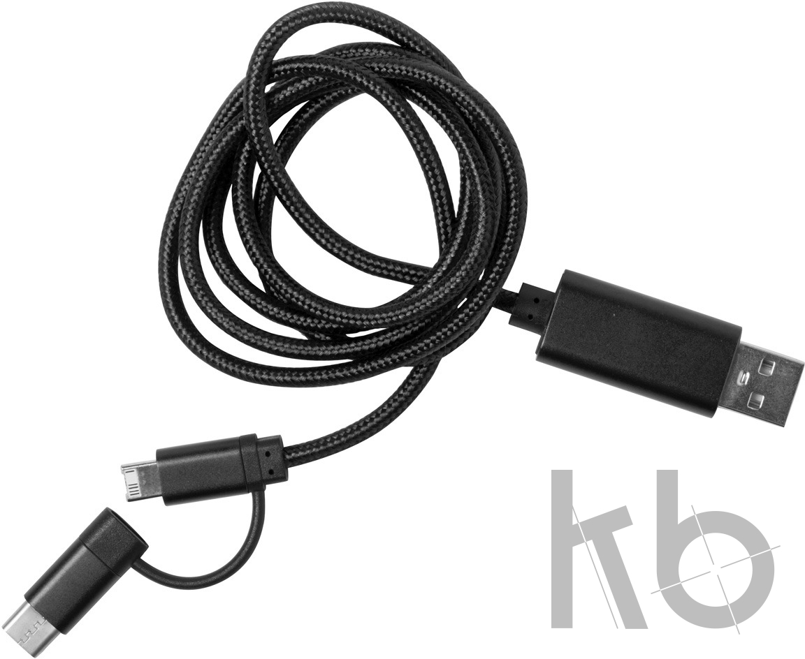 Зарядный кабель с разъемами micro USB, USB-C и Lightning