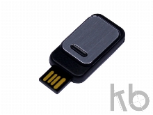 USB 2.0- флешка промо на 64 Гб прямоугольной формы, выдвижной механизм