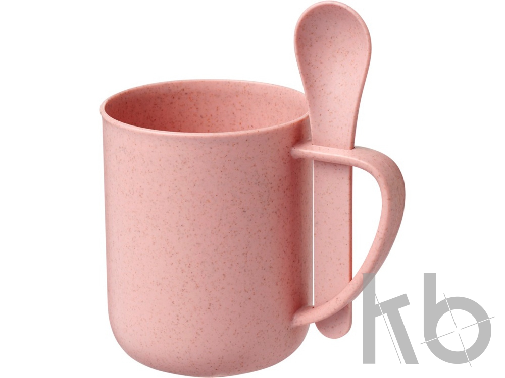 Чашка с ложкой «Rye» из пшеничной соломы