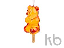 Новогоднее ёлочное украшение «Мишка из стекла»