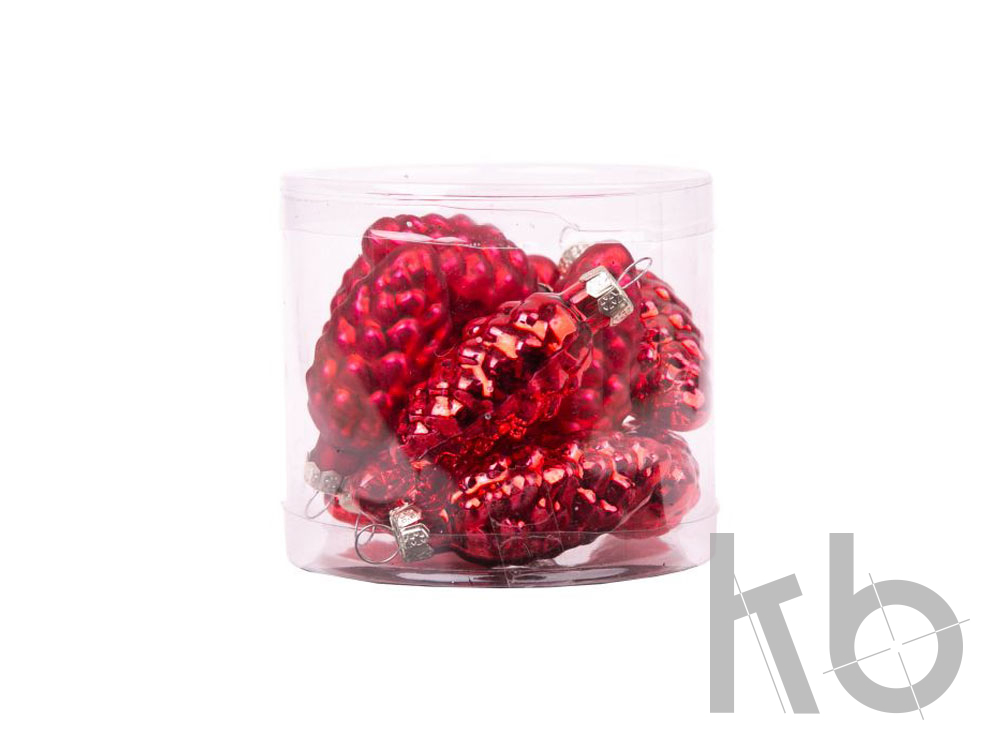 Набор новогодних украшений «Шишки из стекла»