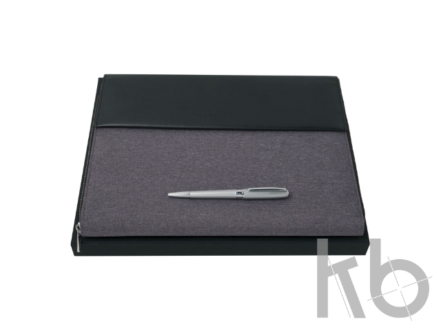 Подарочный набор: ручка шариковая, папка для конференций А4