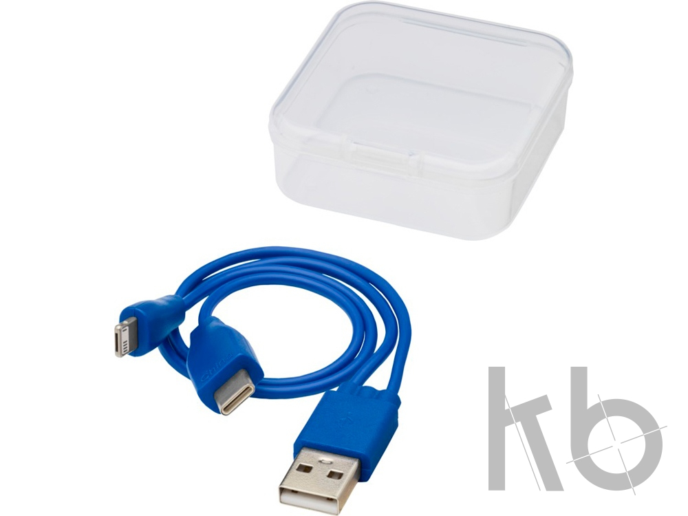 Двусторонний кабель для зарядки Ario «3-в-1» в тканевой оплетке