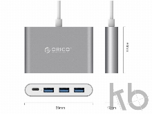 USB-концентратор RC3A-SG с USB Type-C,
