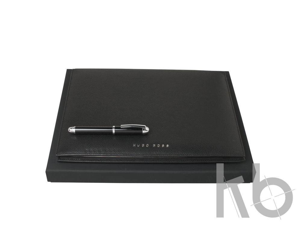 Подарочный набор: папка с бумажным блоком А4, ручка перьевая