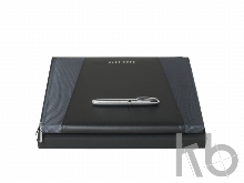 Подарочный набор: ручка-роллер, папка для конференций А4