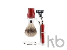Бритвенный набор: станок MACH3, помазок, подставка