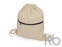 Рюкзак-мешок «Lark» хлопковый с цветной молнией