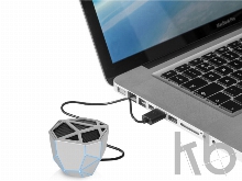 Портативная колонка «Geo», синяя подсветка