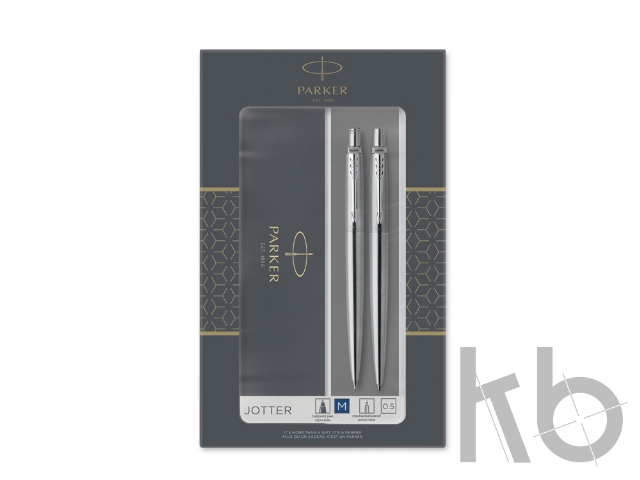 Набор Parker «Jotter Core Stainless Steel CT» ручка шариковая, карандаш механический