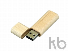 USB 2.0- флешка на 64 Гб эргономичной прямоугольной формы с округленными краями