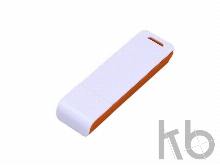 USB 2.0- флешка на 4 Гб с оригинальным двухцветным корпусом