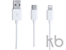 Кабель-брелок micro USB, USB-C и Lightning