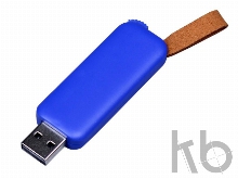 USB 2.0- флешка промо на 16 Гб прямоугольной формы, выдвижной механизм