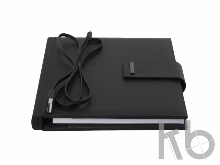 Папка А5 Loop Black с пауэрбэнком 6000mAh