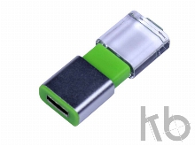 USB 2.0- флешка промо на 64 Гб прямоугольной формы, выдвижной механизм