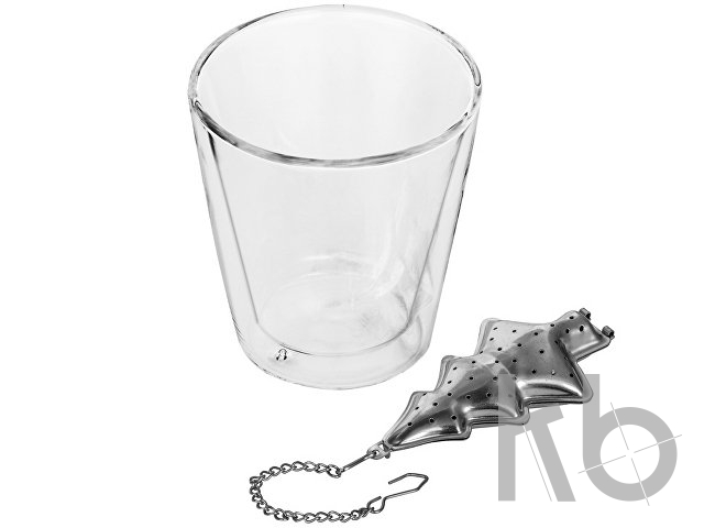 Набор «Christmas» : стакан и ситечко для чая