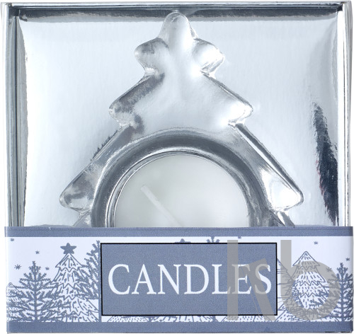 Glass tea light holder