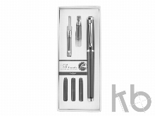 Набор «I-Share»: ручка роллер, сменная насадка с пером, чернила