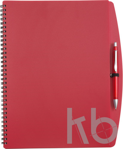 PP notebook with ballpen