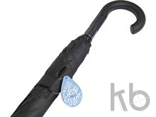 Зонт-трость «Carbon» с куполом из переработанного пластика