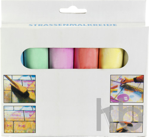 Cardboard box with chalk