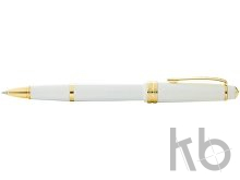 Ручка-роллер «Bailey Light Polished White Resin and Gold Tone»