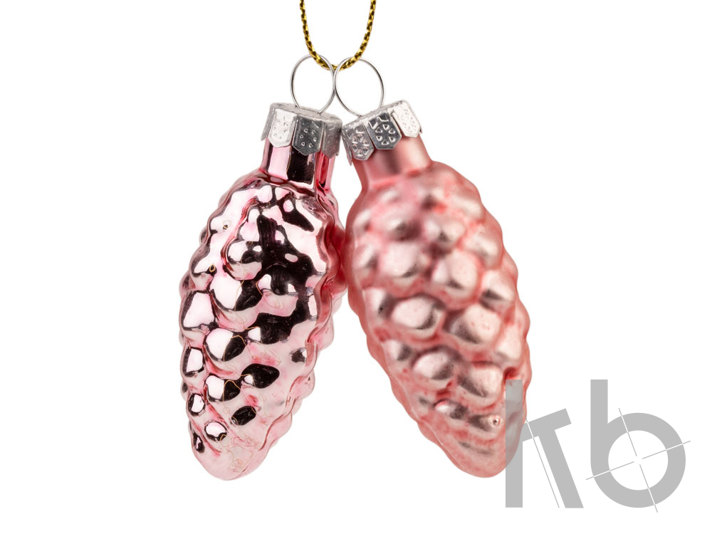 Набор новогодних украшений «Шишки из стекла»