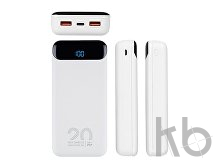 Внешний аккумулятор с дисплеем, 20000 mAh