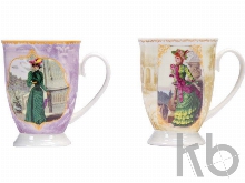 Набор «Дамы высшего общества»: две кружки и чайное ситечко