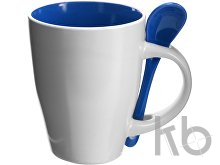 Ceramic mug with spoon