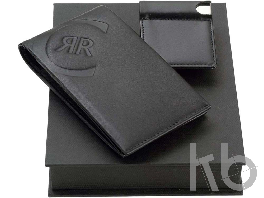 Подарочный набор: портмоне, визитница с флеш-картой на 4 Гб