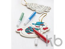 colouring Christmas tree ornaments, 3 pcs