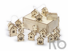 Елочная гирлянда с лампочками «Зимняя сказка» в деревянной подарочной коробке