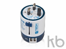 Адаптер с 2-мя USB-портами Twist & Slide