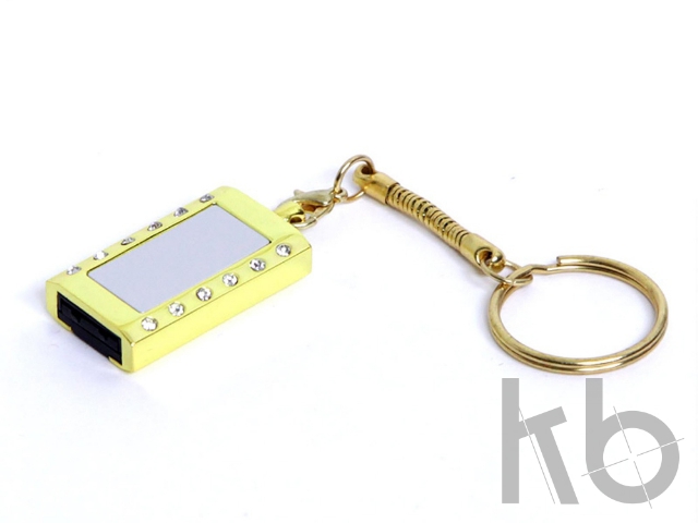 USB 2.0- флешка на 16 Гб «Кулон» с кристаллами и мини чипом